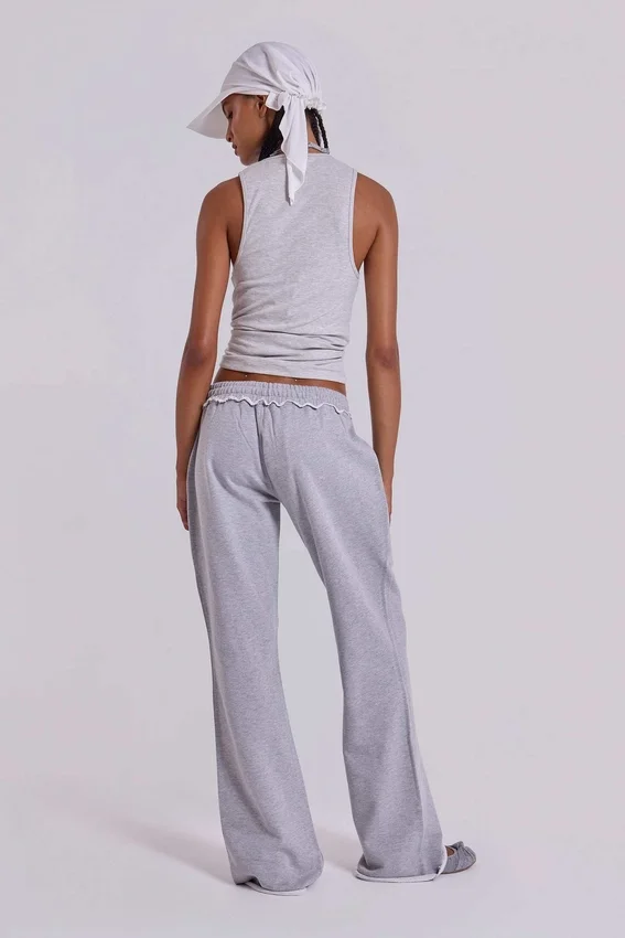 13 Pantalones de chándal Monster Joggers de corte acampanado en gris jaspeado