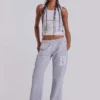 13 Pantalones de chándal Monster Joggers de corte acampanado en gris jaspeado
