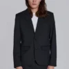 Blazer Libertine de corte entallado con rayas finas