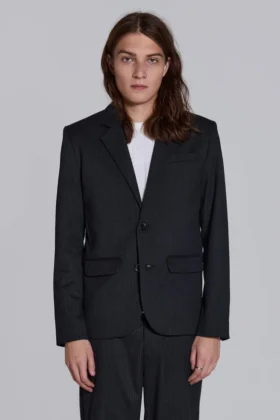 Blazer Libertine de corte entallado con rayas finas