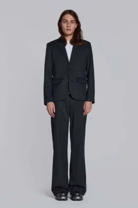 Blazer Libertine de corte entallado con rayas finas