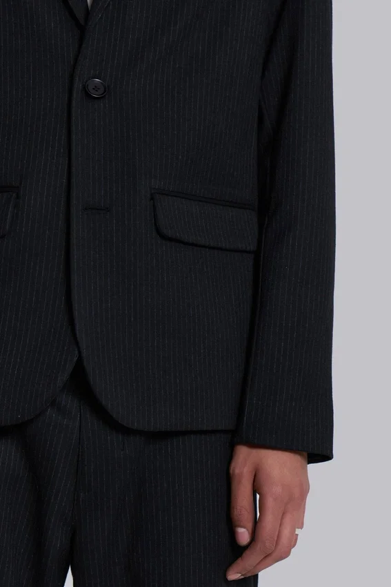 Blazer Libertine de corte entallado con rayas finas