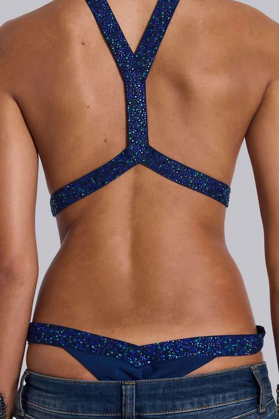 Body con aberturas 6AM en color azul medianoche