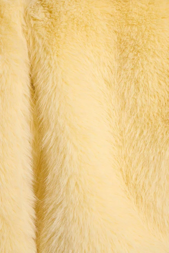 Bolero de piel sintética 2 en 1 «Saskia» en amarillo