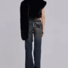 Bolero de piel sintética 2 en 1 «Saskia» en negro