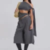 Bolso de cuero con tachuelas «Osmium» en color crema