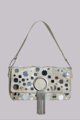 Bolso de hombro «Chara» con espejos metalizados