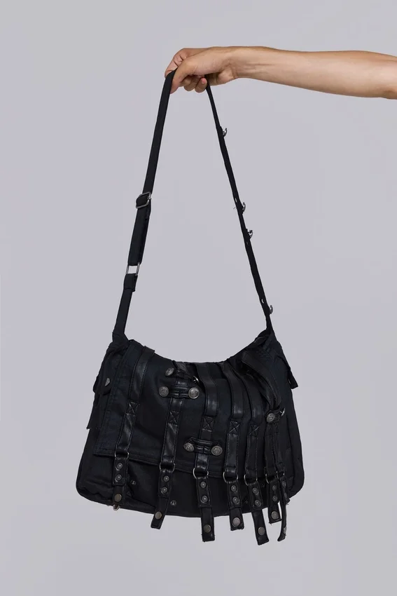 Bolso tipo cartera de denim recubierto «Drummer»