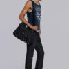 Bolso tipo cartera de denim recubierto «Drummer»