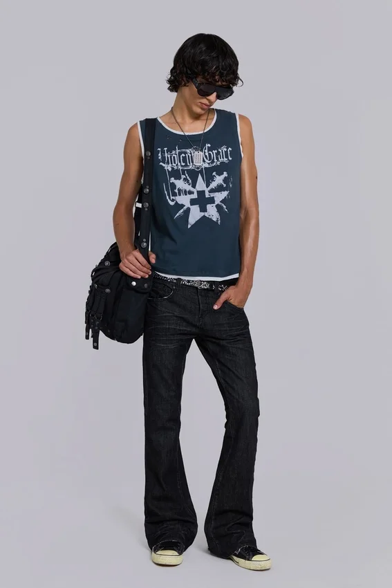 Bolso tipo cartera de denim recubierto «Drummer»