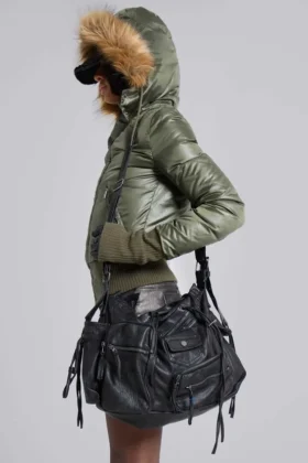 Bolso tipo cartera de imitación de cuero