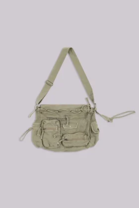 Bolso tipo cartera militar de color caqui