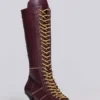 Botas de boxeo Brooke en color burdeos