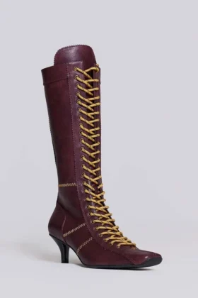 Botas de boxeo Brooke en color burdeos