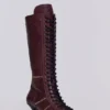 Botas de boxeo Brooke en color burdeos