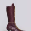Botas de boxeo Brooke en color burdeos