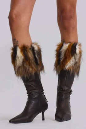 Botas de tacón con piel sintética «Fauna»