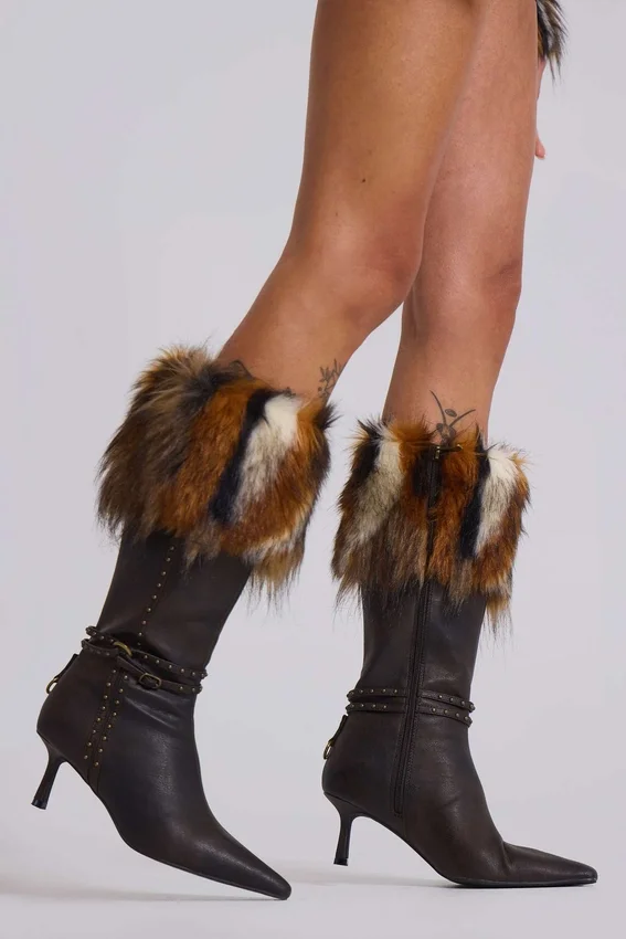 Botas de tacón con piel sintética «Fauna»