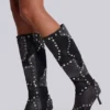 Botas hasta la rodilla con tachuelas «Shadow»