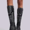 Botas hasta la rodilla con tachuelas «Shadow»