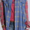 Camisa a cuadros con capucha y botones