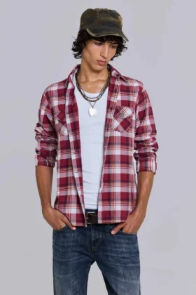 Camisa entallada a cuadros «Vacation»