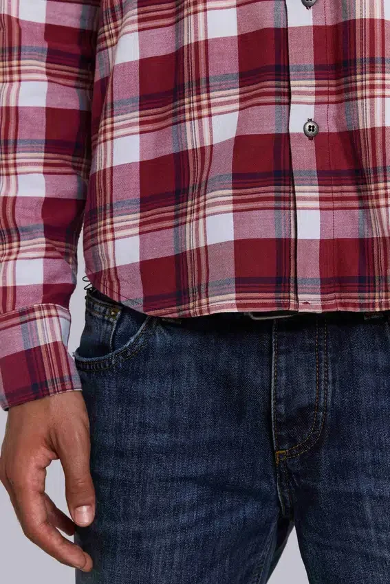 Camisa entallada a cuadros «Vacation»