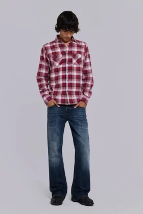 Camisa entallada a cuadros «Vacation»