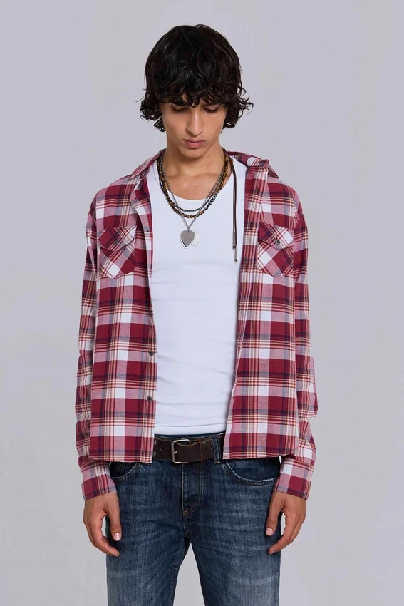 Camisa entallada a cuadros «Vacation»