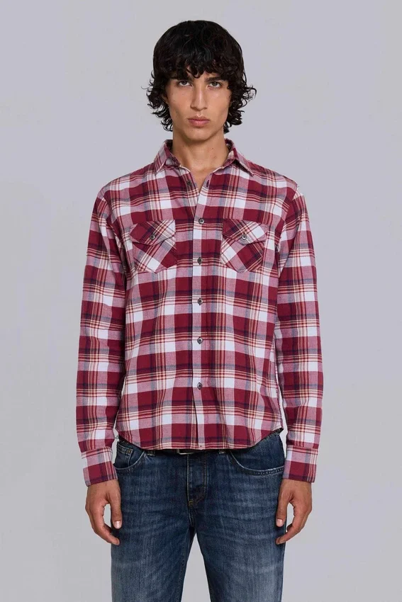 Camisa entallada a cuadros «Vacation»