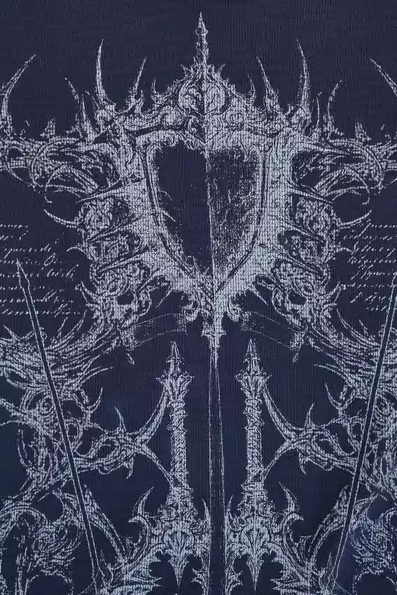 Camiseta azul marino «Kasper Digi Waffle»