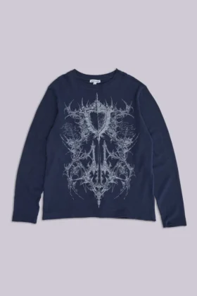 Camiseta azul marino «Kasper Digi Waffle»