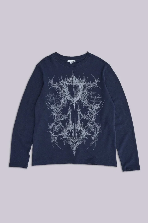 Camiseta azul marino «Kasper Digi Waffle»