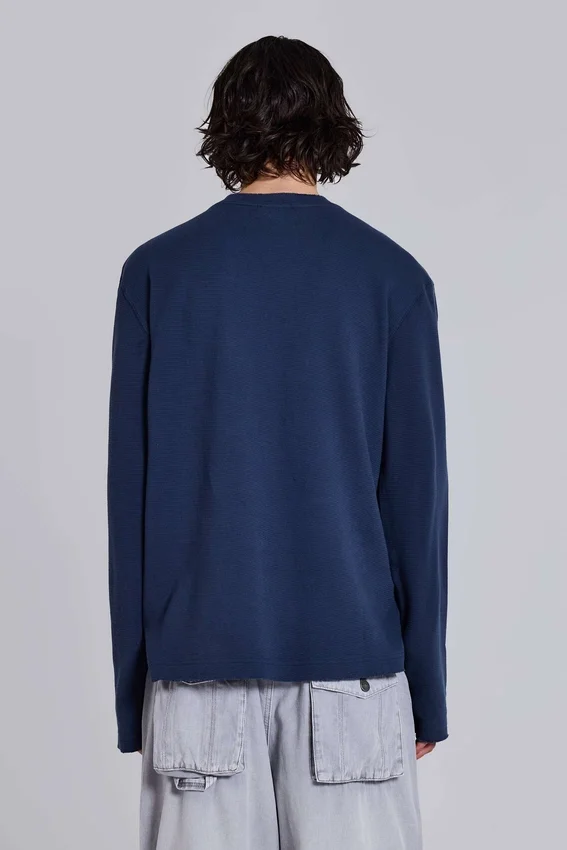Camiseta azul marino «Kasper Digi Waffle»