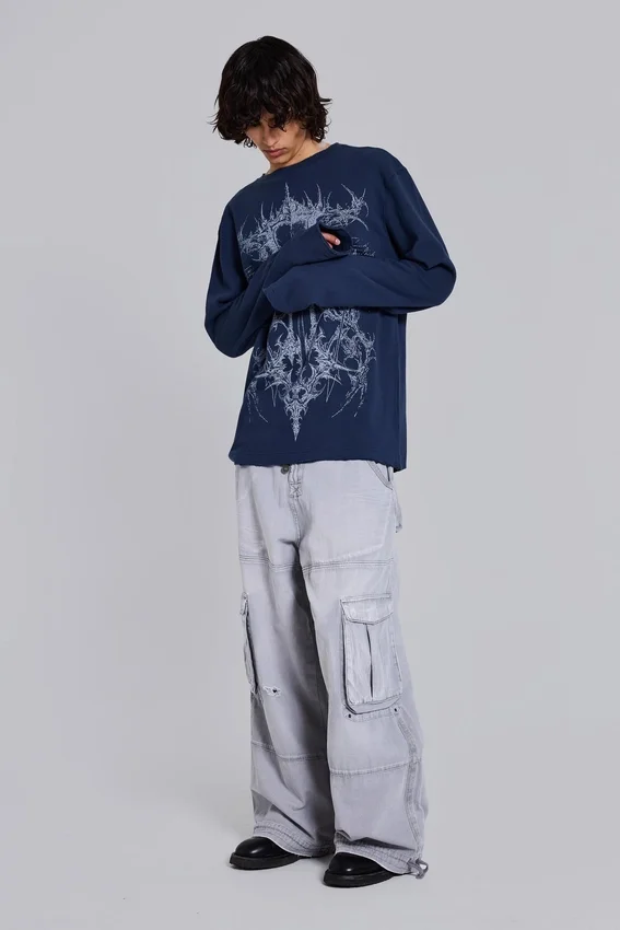 Pantalones cargo «Decoy» en gris lavado