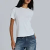 Camiseta blanca de tejido slub