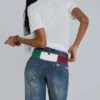 Camiseta blanca de tejido slub
