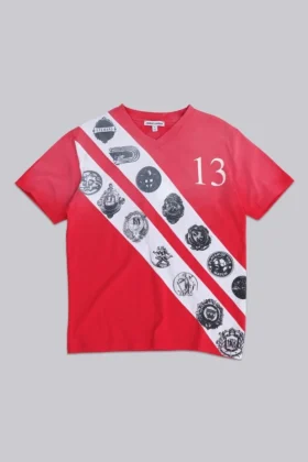 Camiseta con cuello en V «Crest»