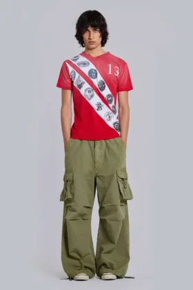Camiseta con cuello en V «Crest»