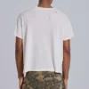 Camiseta corta blanca con estampado de polilla