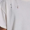 Camiseta corta blanca con estampado de polilla