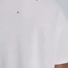 Camiseta corta blanca con estampado de polilla
