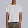 Camiseta corta blanca con estampado de polilla