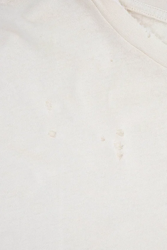 Camiseta corta blanca con estampado de polilla