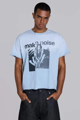 Camiseta corta con costuras «Make Noise»