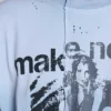 Camiseta corta con costuras «Make Noise»