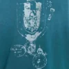 Camiseta corta con emblema