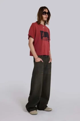 Camiseta corta en rojo «Quasi»