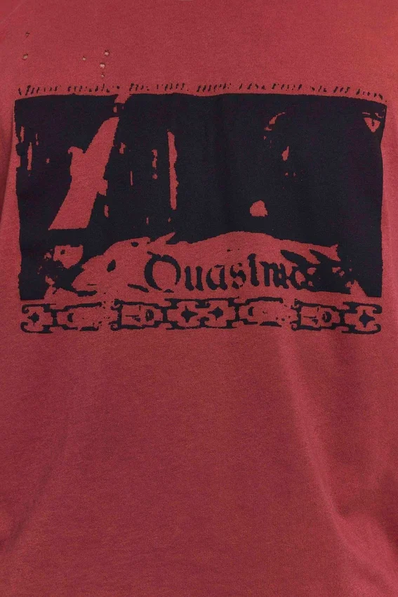 Camiseta corta en rojo «Quasi»
