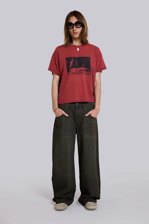Camiseta corta en rojo «Quasi»